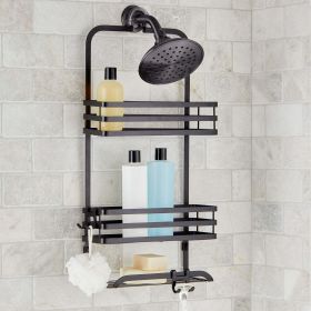 Over the Shower Caddy, with 2 Baskets and Soap Tray, Matte Black
