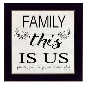 "Family - This is Us" by Cindy Jacobs, Ready to Hang Framed Print, Black Frame