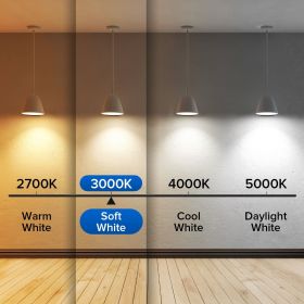 SANSI 60W Equivalent LED Light Bulbs, 22-Year Lifetime,  900 Lumens With Ceramic Technology,  Non-Dimmable, E26 Base, A15 Size, Energy-Efficient (Option: 2pack-3000K)