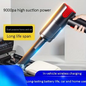 Wireless-red Car Vacuum Cleaner Wireless Usb Charging Car Vacuum Cleaner Home Handheld Mini Desktop Vacuum Cleaner Portable (Option: W13532865)