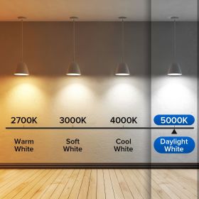 SANSI 60W Equivalent LED Light Bulbs, 22-Year Lifetime,  900 Lumens With Ceramic Technology,  Non-Dimmable, E26 Base, A15 Size, Energy-Efficient (Option: 2pack-5000K)