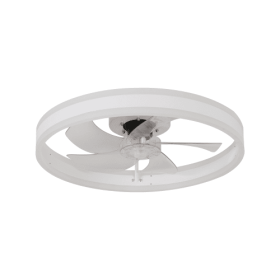 Ceiling Fan With Lighted Dimmable LEDs (Option: White)