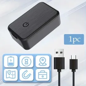 Portable Magnetic GPS Vehicle Locator - Instant Hidden Car Locator With Rechargeable Battery, Suitable For Seniors And Assets, Black (Option: Black1pcs)