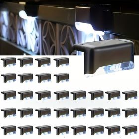 8/16/32 solar outdoor deck lights, garden lights, atmosphere lights, LED walk lights, light source control, suitable for balconies, terraces (Color: 32PCS-baise)